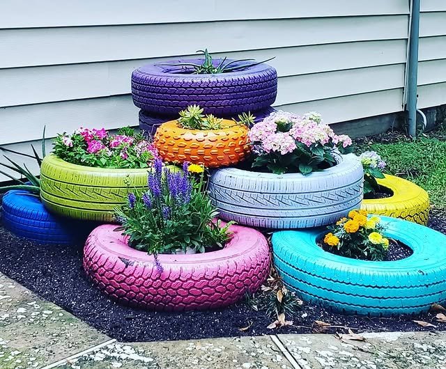 20 Stunning Tire Garden Transformations: From Wheels to Wonders